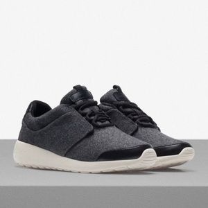 Gray wool like sneakers